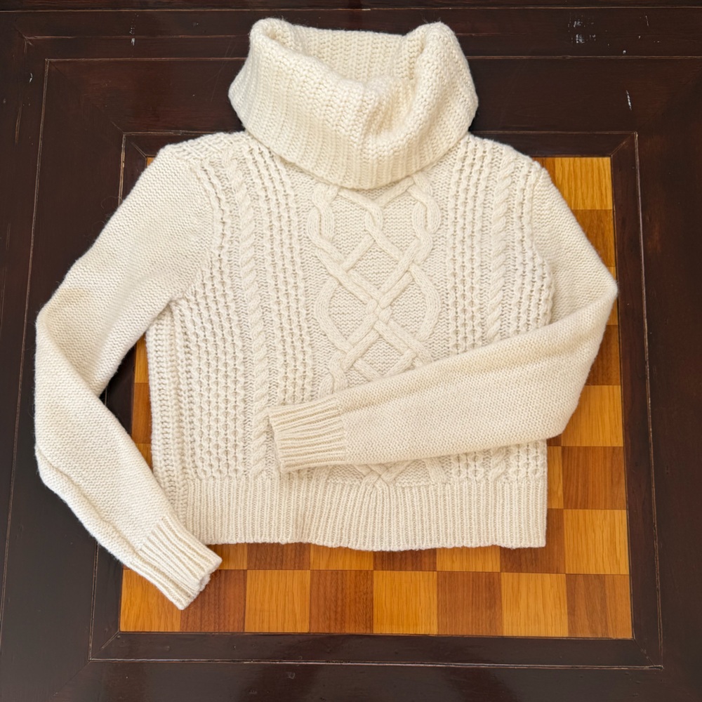 Express Cream Cowl Neck Sweater